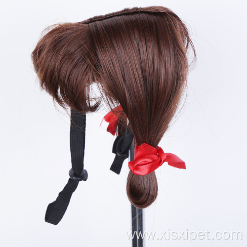 Synthetic Accessories Pet Wig Headgear for Halloween